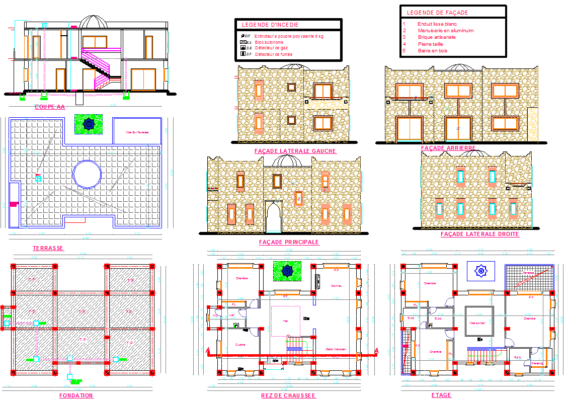 Modern Villa Architectural Design DWG Download