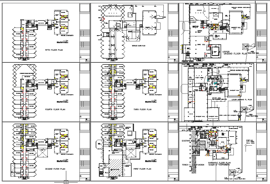 Hotel Building Plan Detail