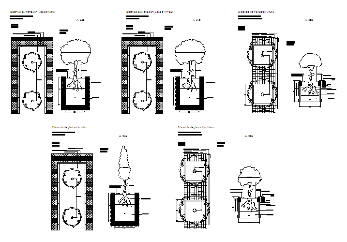Tree Plantation Detail Drawing in AutoCAD Download