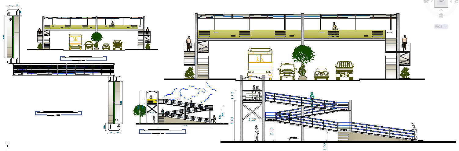 High Pedestrian Bridge Design
