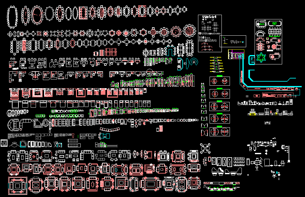 2d cad blocks are given in this cad file. Download this cad file now. 