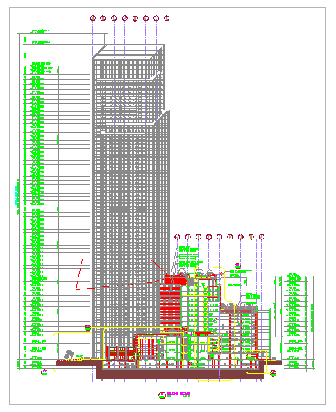 High rise Building Elevation