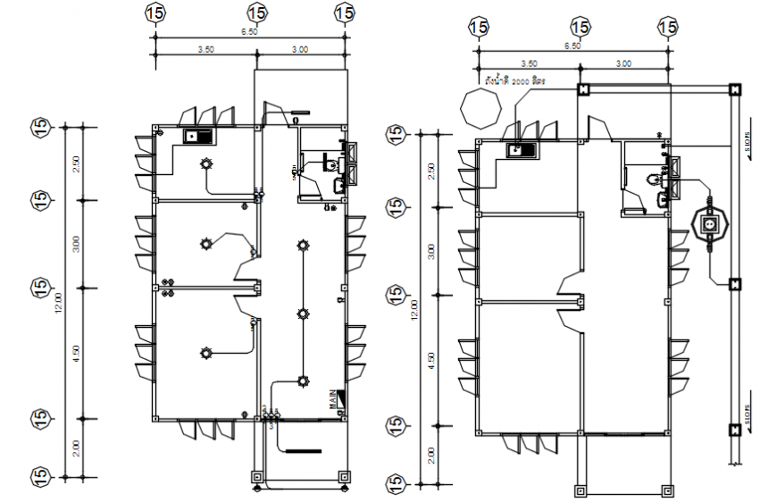 Electric and ceiling layout plan of house details