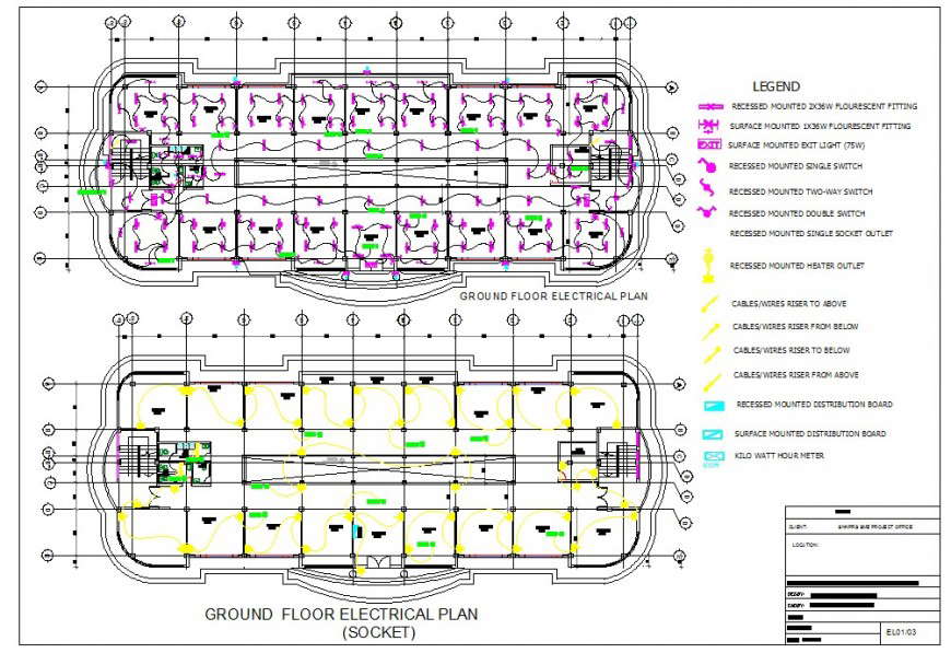 Electric layout top view layout plan dwg file