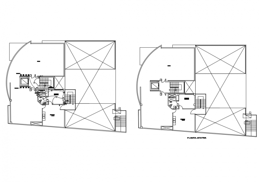 Electrical distribution layout plan details of first and second floor plan of hotel dwg file