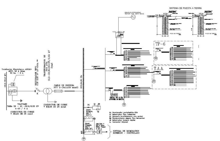 Electrical installation of conducator detail 2d view CAD block layout autocad file