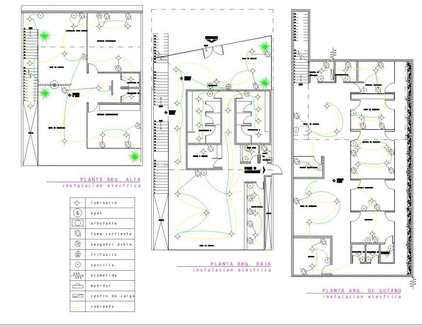 Electrical office plan detail autocad file