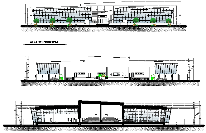 elevation of a building dwg file