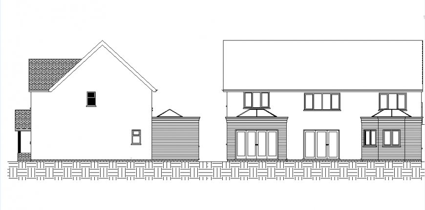 Elevation bedroom house design layout file