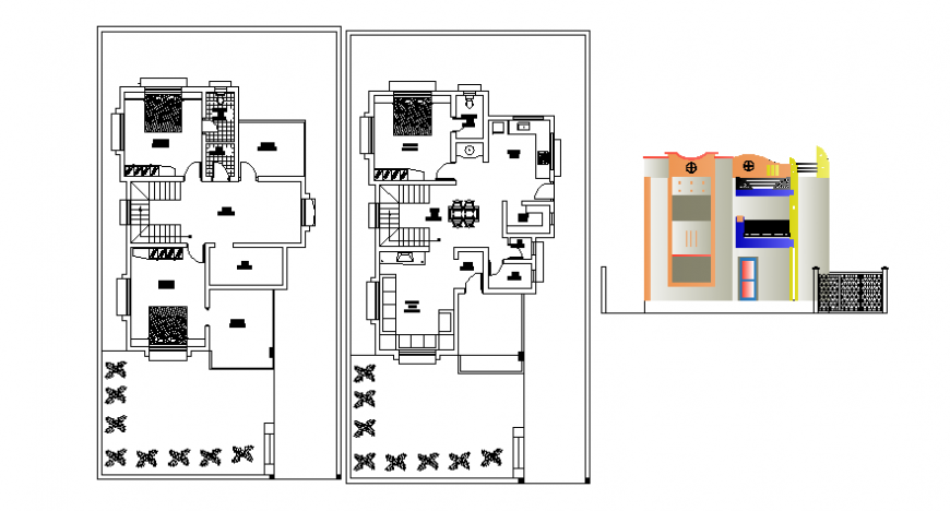 Elevation of a modern bungalow  file