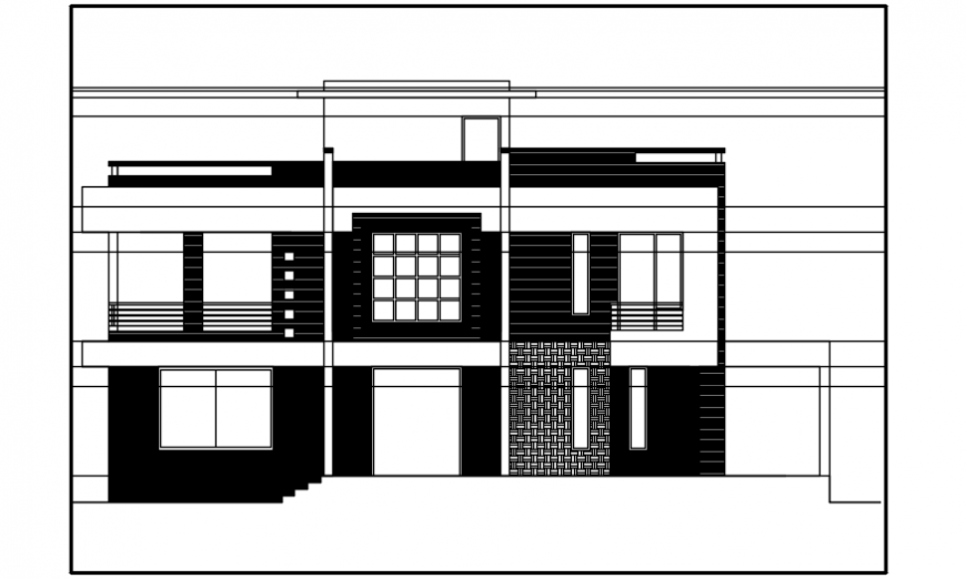 Elevation of a modern bungalow files