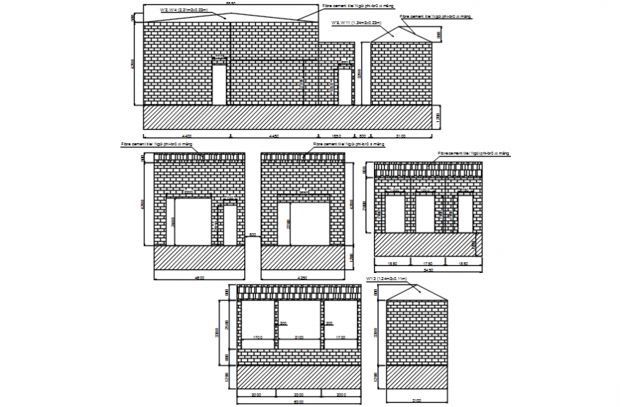 Elevation of house cad drawing file