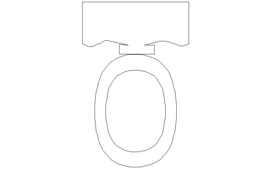 Elevation of sanitary water closet drawing in autocad