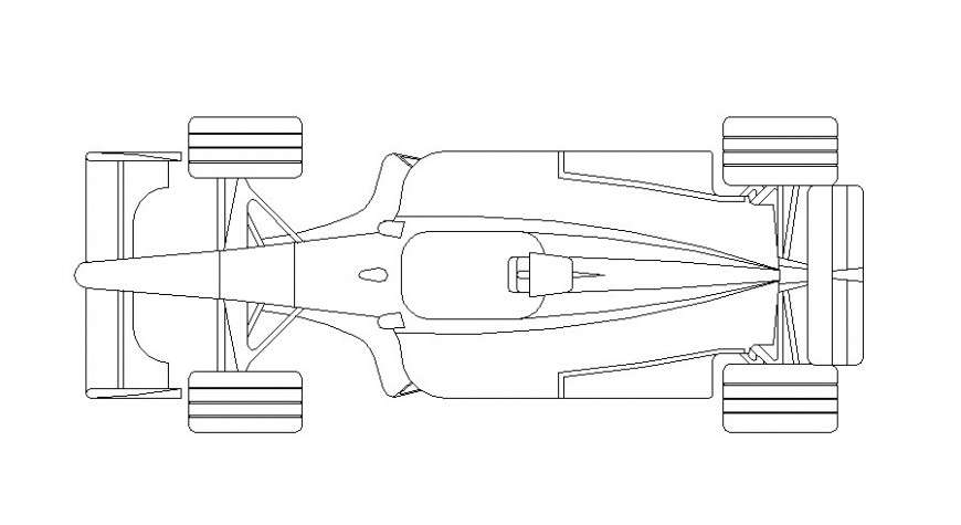 Elevation of sports car drawing 2d view in autocad