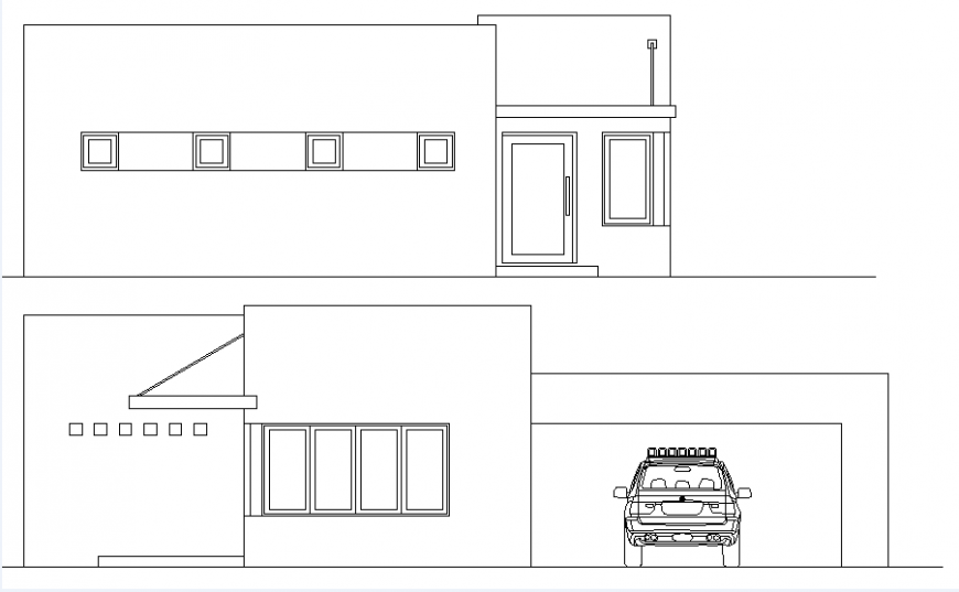 Elevation police station plan layout file