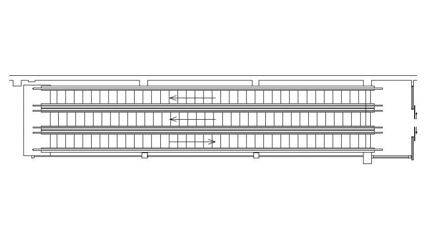 Elevator 2d view elevation drawing in autocad software