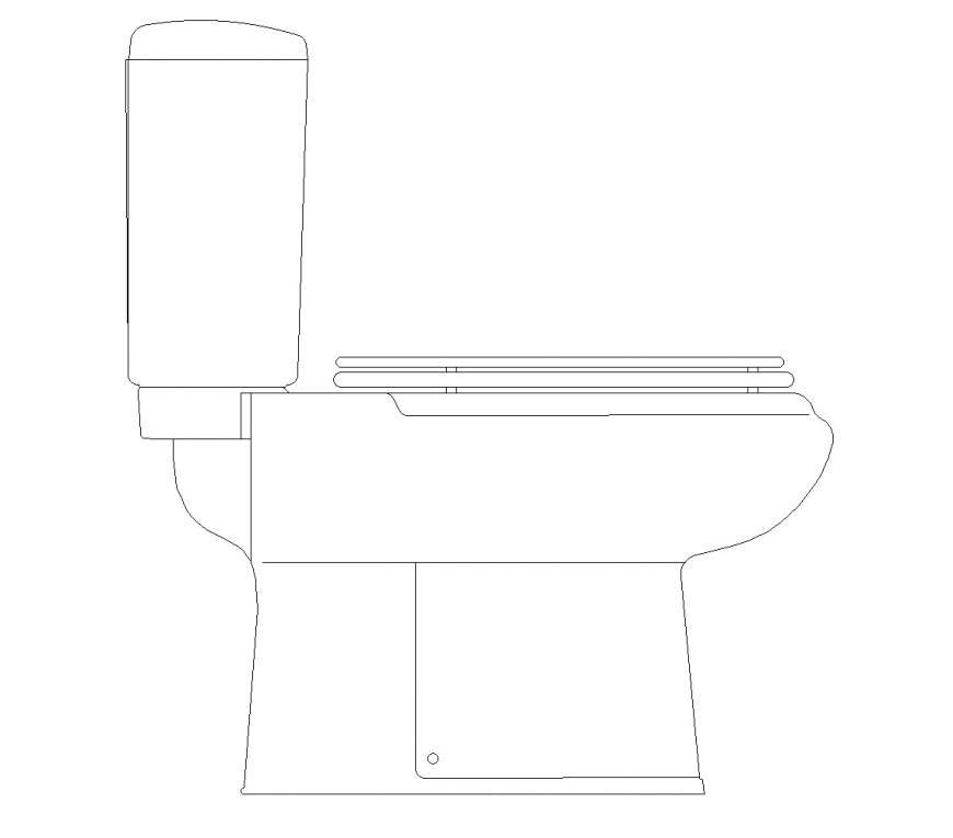 English toilet detail elevation layout file