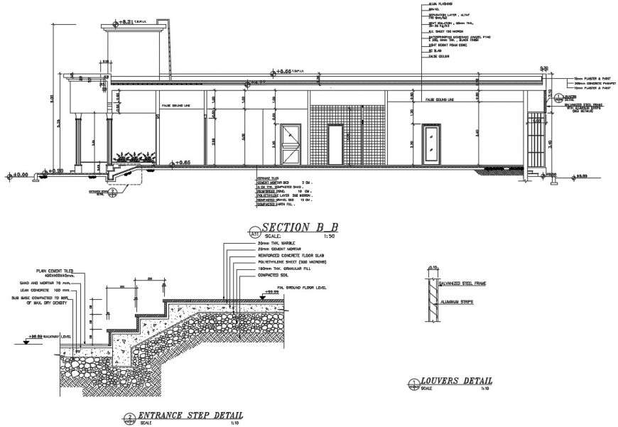 Enterance step detail autocad software