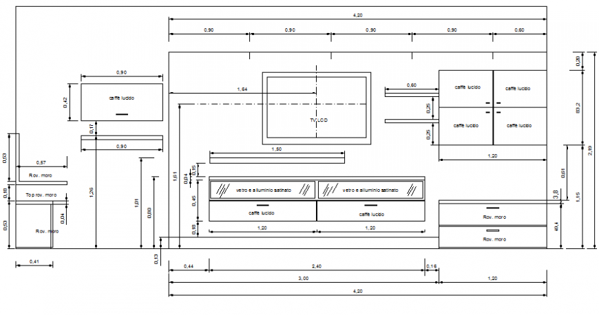 Equipped wall structure of coffee processing plant cad drawing details dwg file
