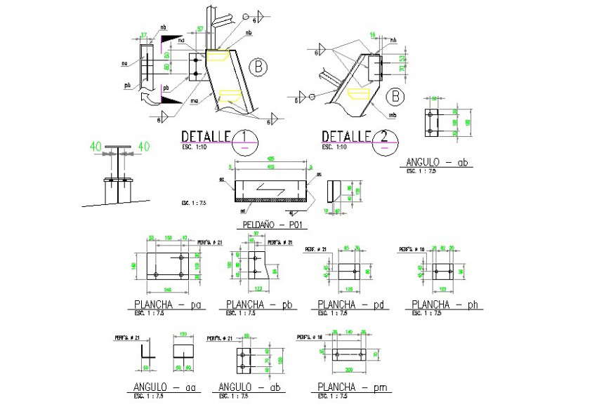 Escalator sectional detailing file