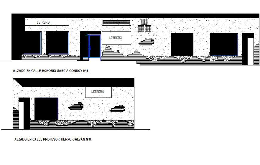 Exterior wall concrete finish detail drawing in dwg AutoCAD file.