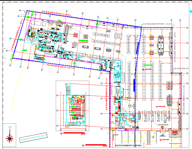 AutoCAD drawing of supermarket layout for commercial use