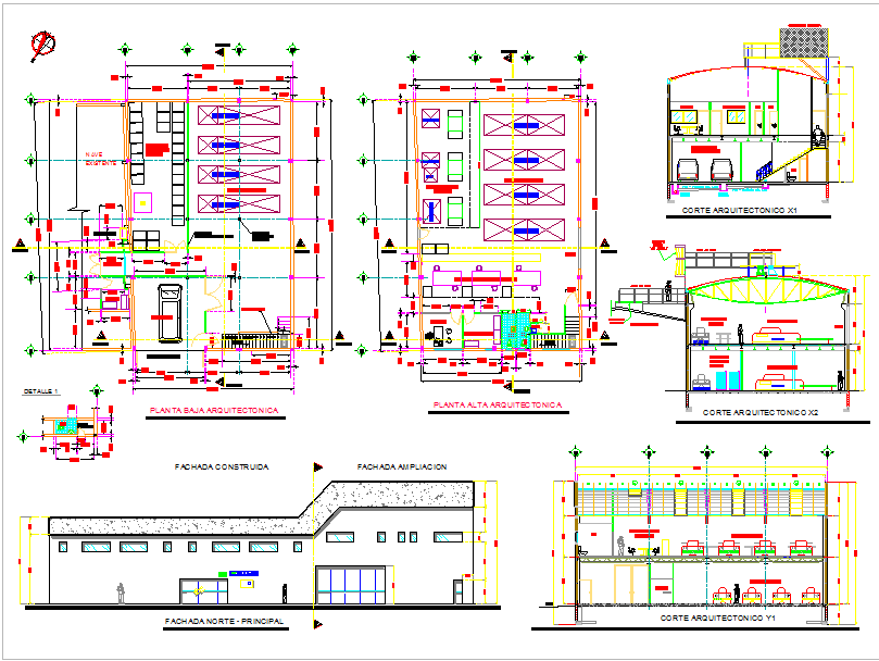 Industrial House  plan detail project