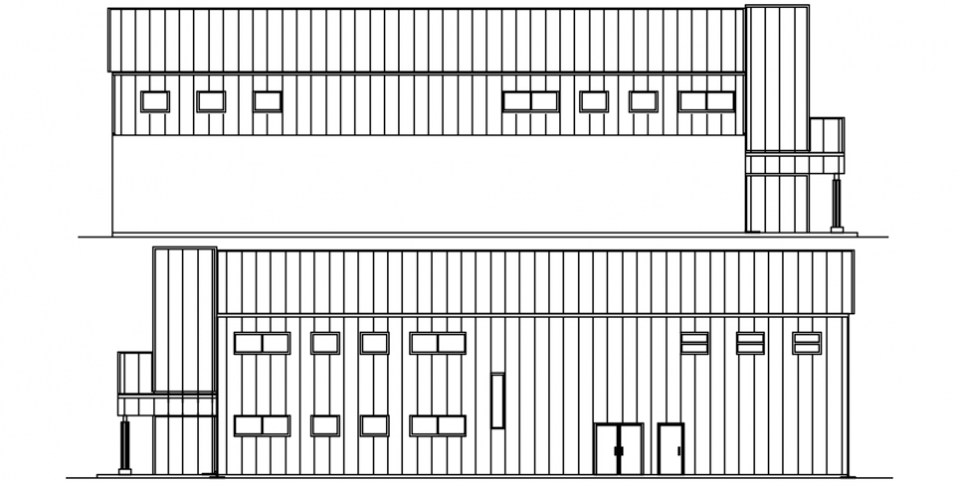 Factory outlet elevation detail