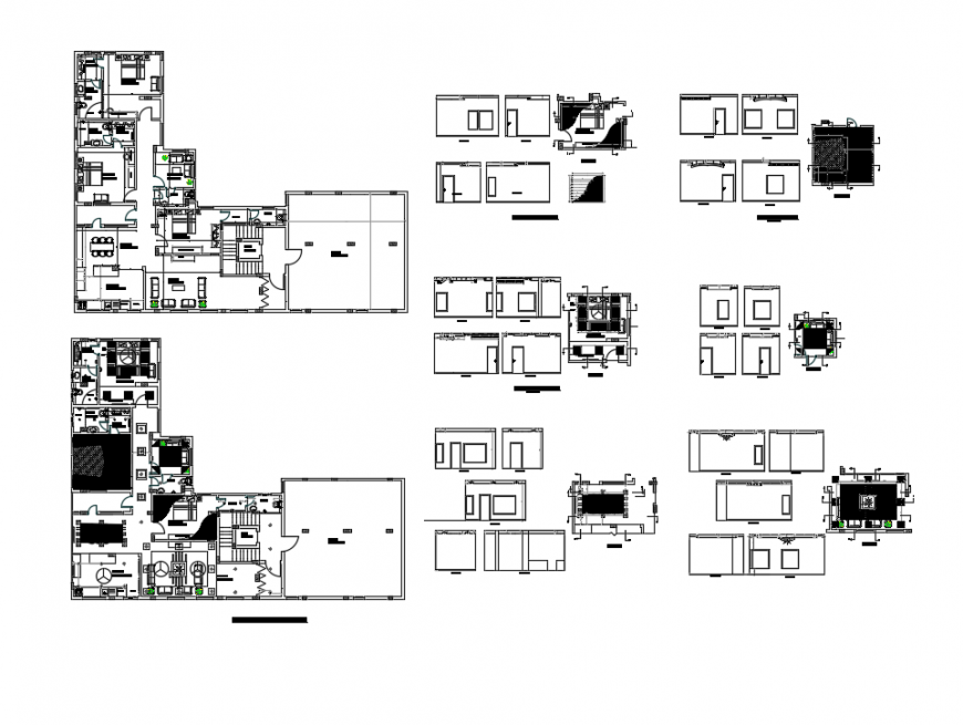False ceiling designs office building DWG file with structural layout