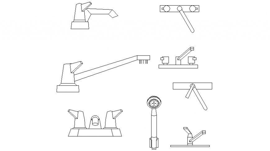 Faucet CAD block layout file