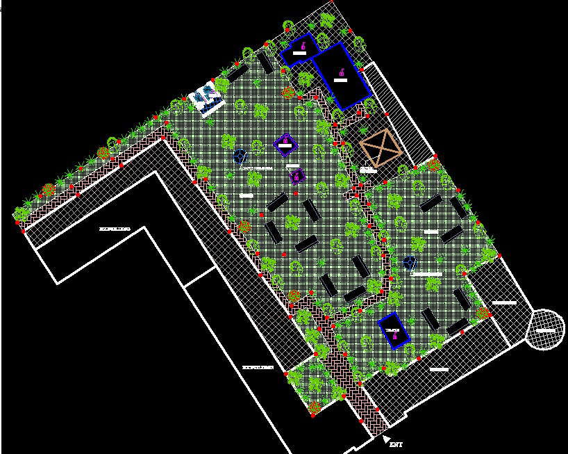 Public Garden cad drawing is given in this cad file. Download this cad file now.