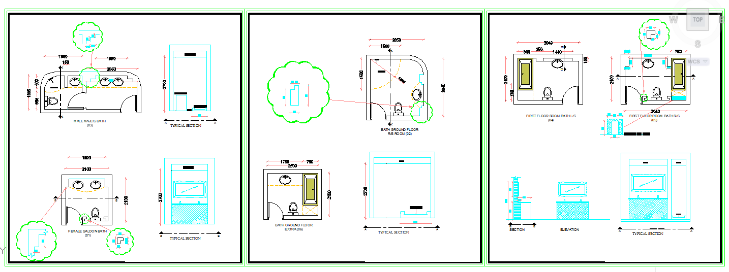 Bath room Design Plan