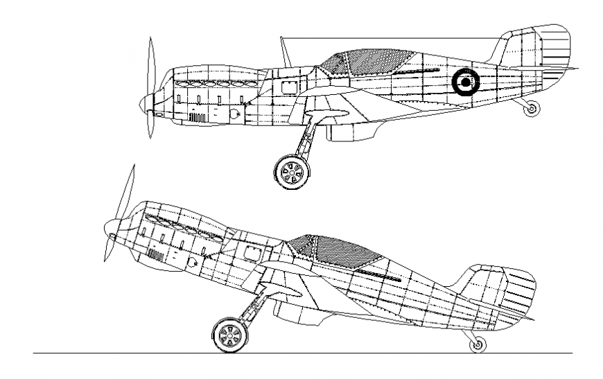 Fighter aircraft dwg file