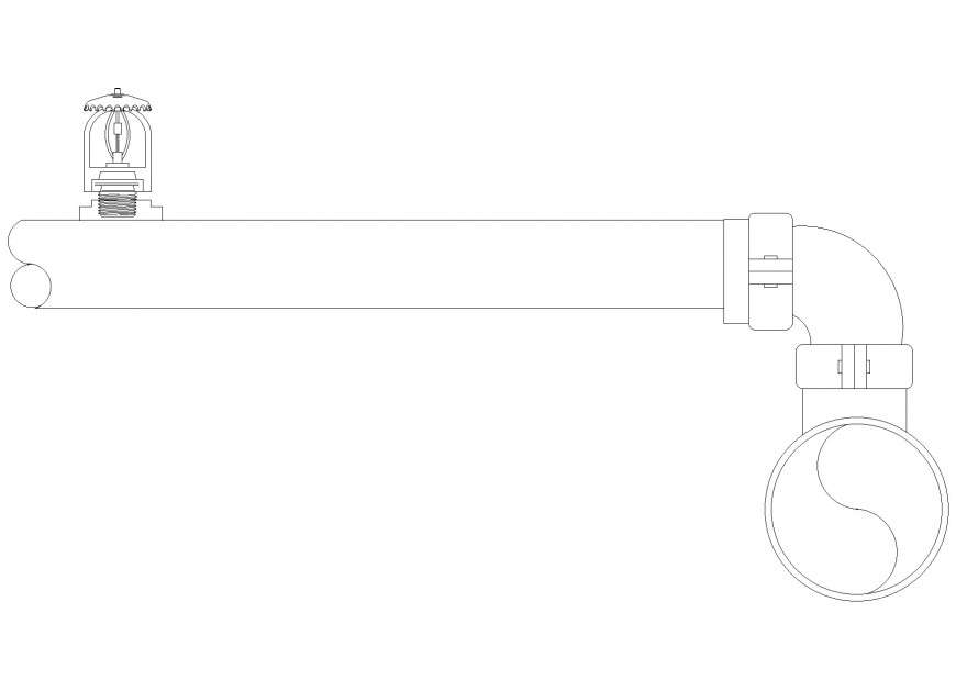 Fire sprinkler section autocad file