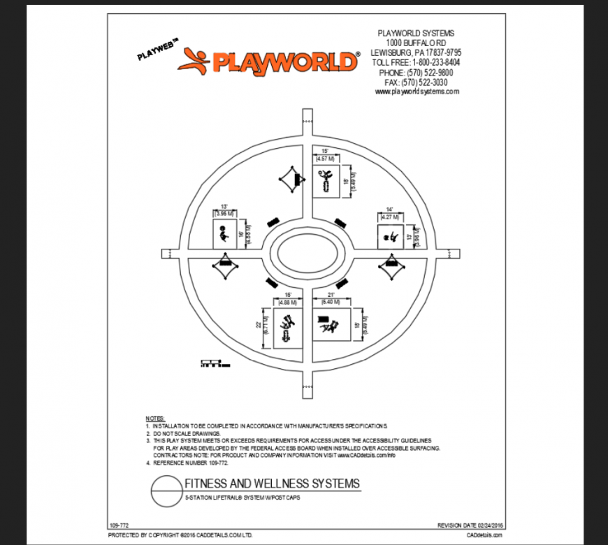 Five station life trail climber play equipment details of school theme park dwg file