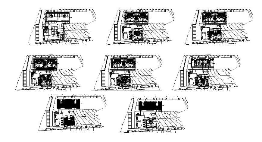 Floor plan of housing project in auto cad file