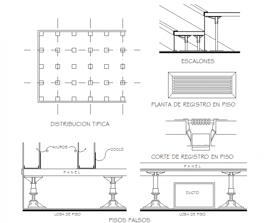 Floor registration plan and section autocad file