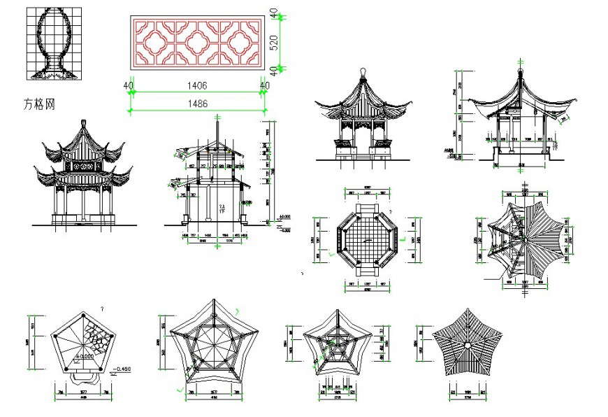 Flooring detailing of chinese construction style