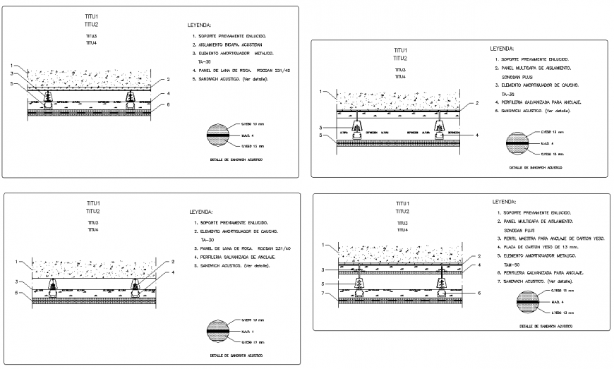 Flooring section detail dwg file