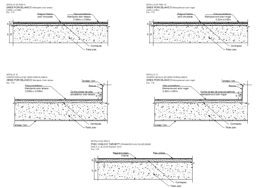 Flooring section plan autocad file