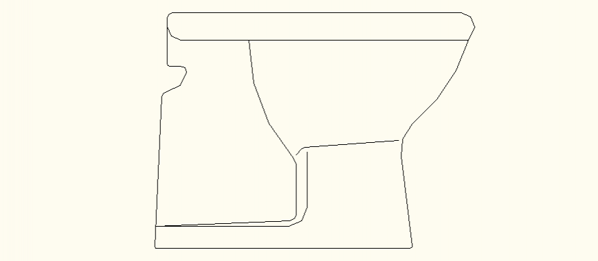 Flushing toilet modern system detail eleavtion autocad file