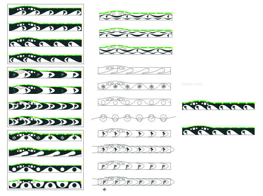Foot bridge plan autocad file
