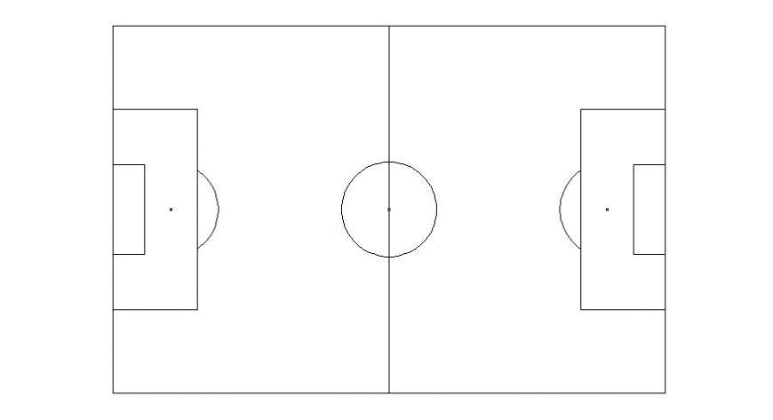 Football playground plan in AutoCAD file