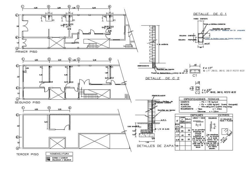 Foundation and cover plan details of house floors cad drawing details dwg file