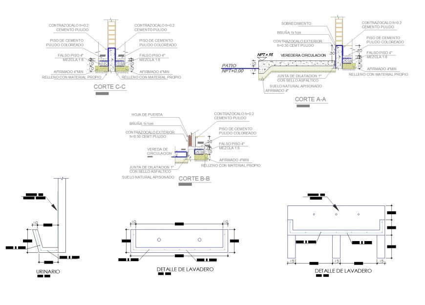 Foundation and pile section autocad file