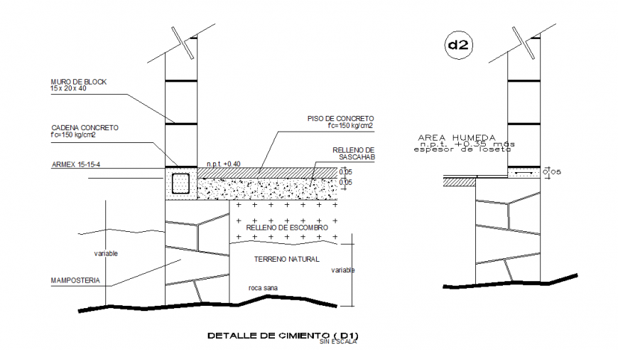 Foundation Detail in this autocad File