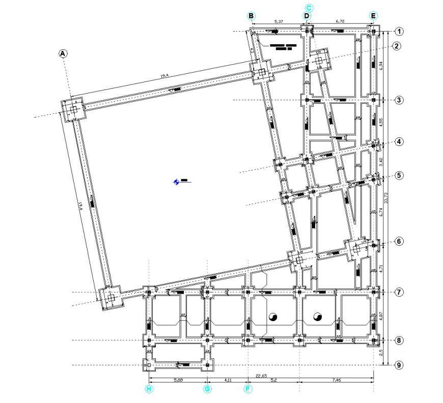 Foundation geodesic gallery plan autocad file