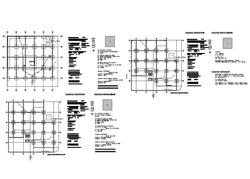 Foundation plan detail 2d view CAD construction block autocad file