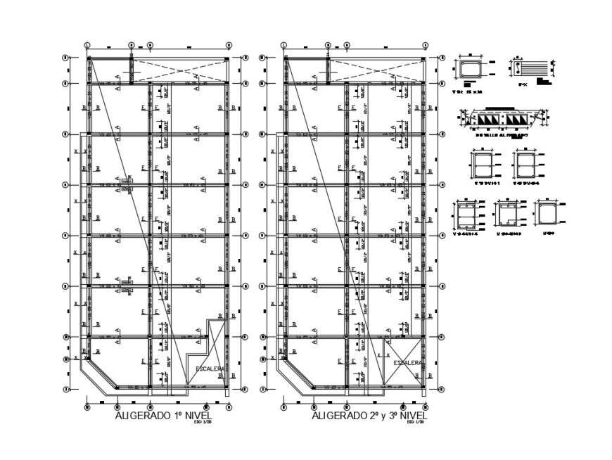 Foundation Plan for Hotel Building Floors DWG File