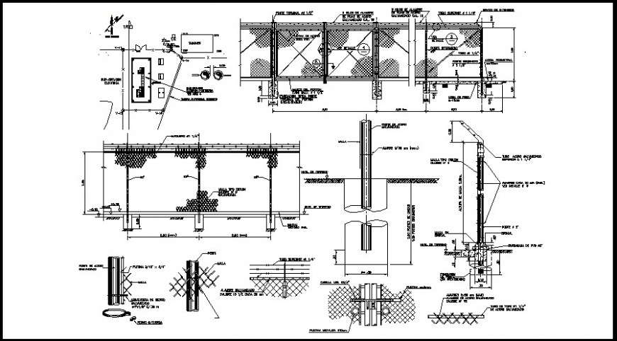 Foundation sectional detail plan details